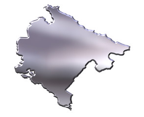 Montenegro 3D Silver Map