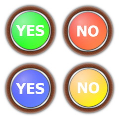 yes and no button collection