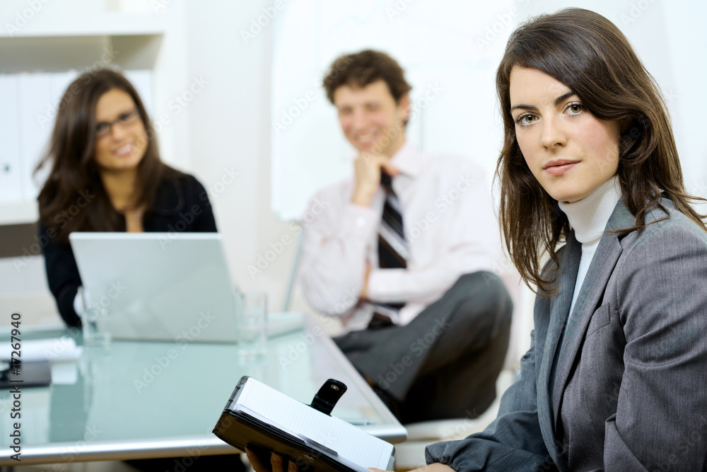 Sticker Businesswoman at meeting