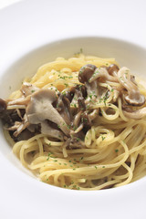 キノコとベーコンのスパゲティ