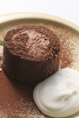 チョコレートのロールケーキ