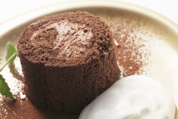 チョコレートのロールケーキ