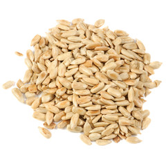 Peeled sunflower seeds.