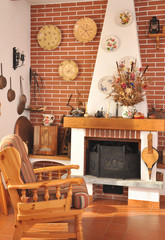 interno di casa di montagna