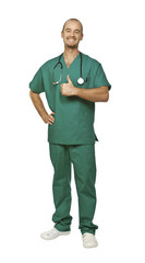 smiling caucasian doctor