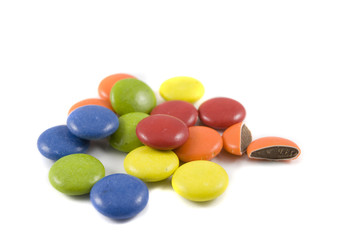 Pile of colored chocolates - 17278357