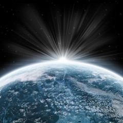 Blue Planet Earth Halo - Univers Exploration