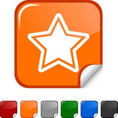 Star  sticker icon. Vector illustration