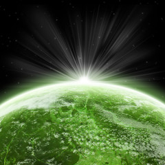 Green Planet Earth Halo - Univers Exploration