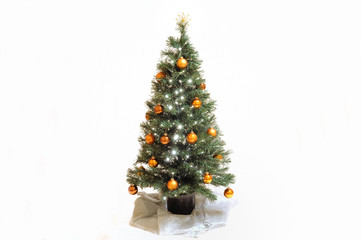 orangener Weihnachtsbaum