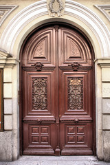 Fototapeta na wymiar Ornamental door in Madrid