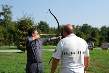 Prima lezione di tiro con l'arco