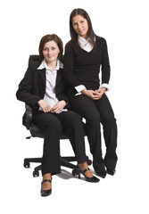 Obraz premium Two friend businesswomen