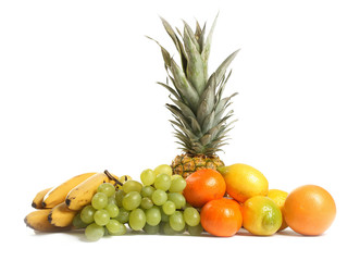 Fruit Group on White Background