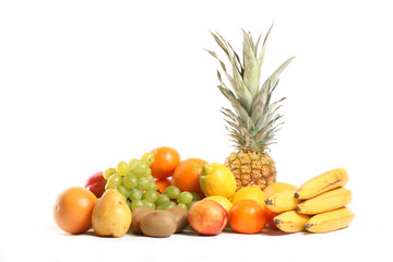 Fruit Group on White Background