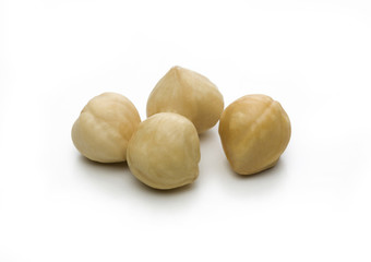 Peeled hazelnuts