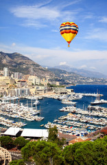 Aerial view of Monaco harbor