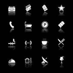 Hotel icons - black series