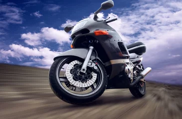 Papier Peint photo Moto Moto en plein air sur la vitesse