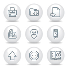 Gray icons set 4