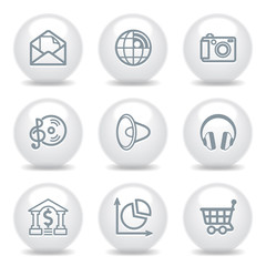 Gray icons set 5