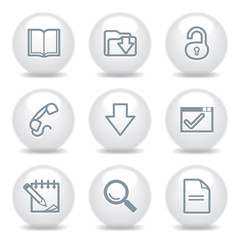 Gray icons set 6