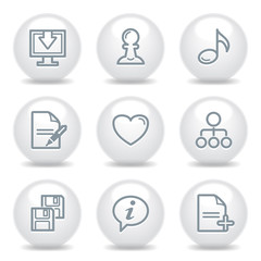 Gray icons set 10