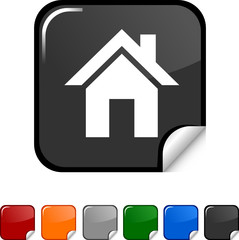 Home  sticker icon. Vector illustration