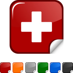 Switzerland  sticker icon. Vector illustration