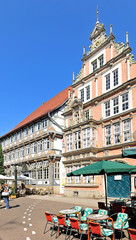 Fototapeta premium Stiftsherrenhaus und Leist-Haus Hameln