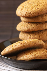 Oatmeal cookies close-up