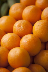 oranges in a stack