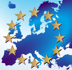 Obraz premium europa karte