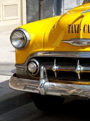 Küchenrückwand glas motiv Vintage gelbes Taxi © SOMATUSCANI
