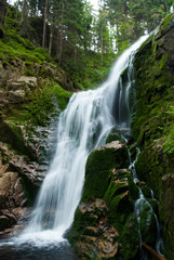 waterfall Kamienczyk in Karkonosze in Poland