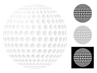 Golf ball isolated on white