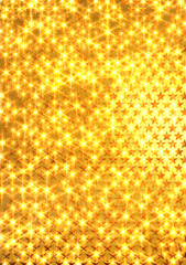 ゴールドのスパンコールとフラッシュ