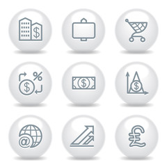 Fototapeta premium Gray icons set 23