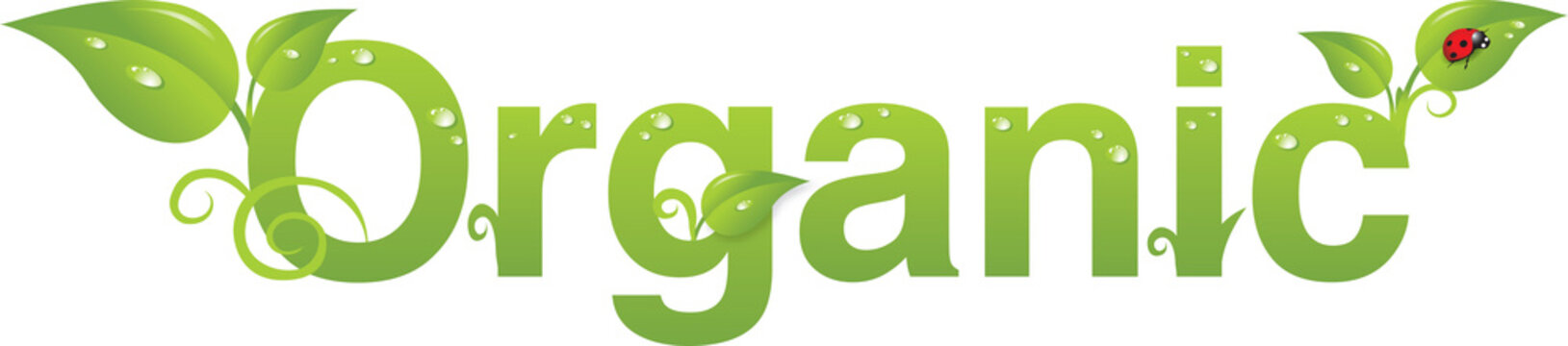 Organic icon logo label
