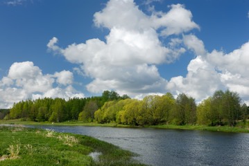 Clouds over the river