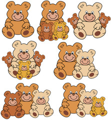 Gruppen von Teddybären
