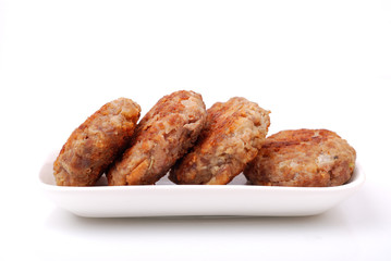 Cutlets in a plate