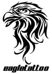 Obraz premium vector illustration tattoo - eagle