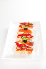 delicious tapas spanish food cousine culture isolated