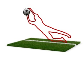 Mann silhouette Fussball