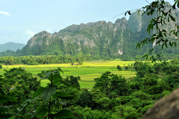beautiful landscape of vang vieng,laos - 17316965