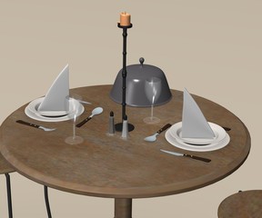 Fototapeta premium romantic table