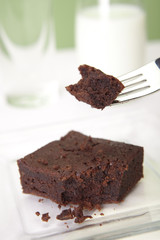 Chcocolate Brownies & A Glass of Milk