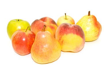 Apples, pears and peaches.