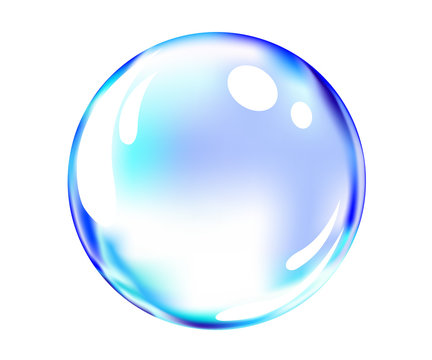 vector of shiny blue ball